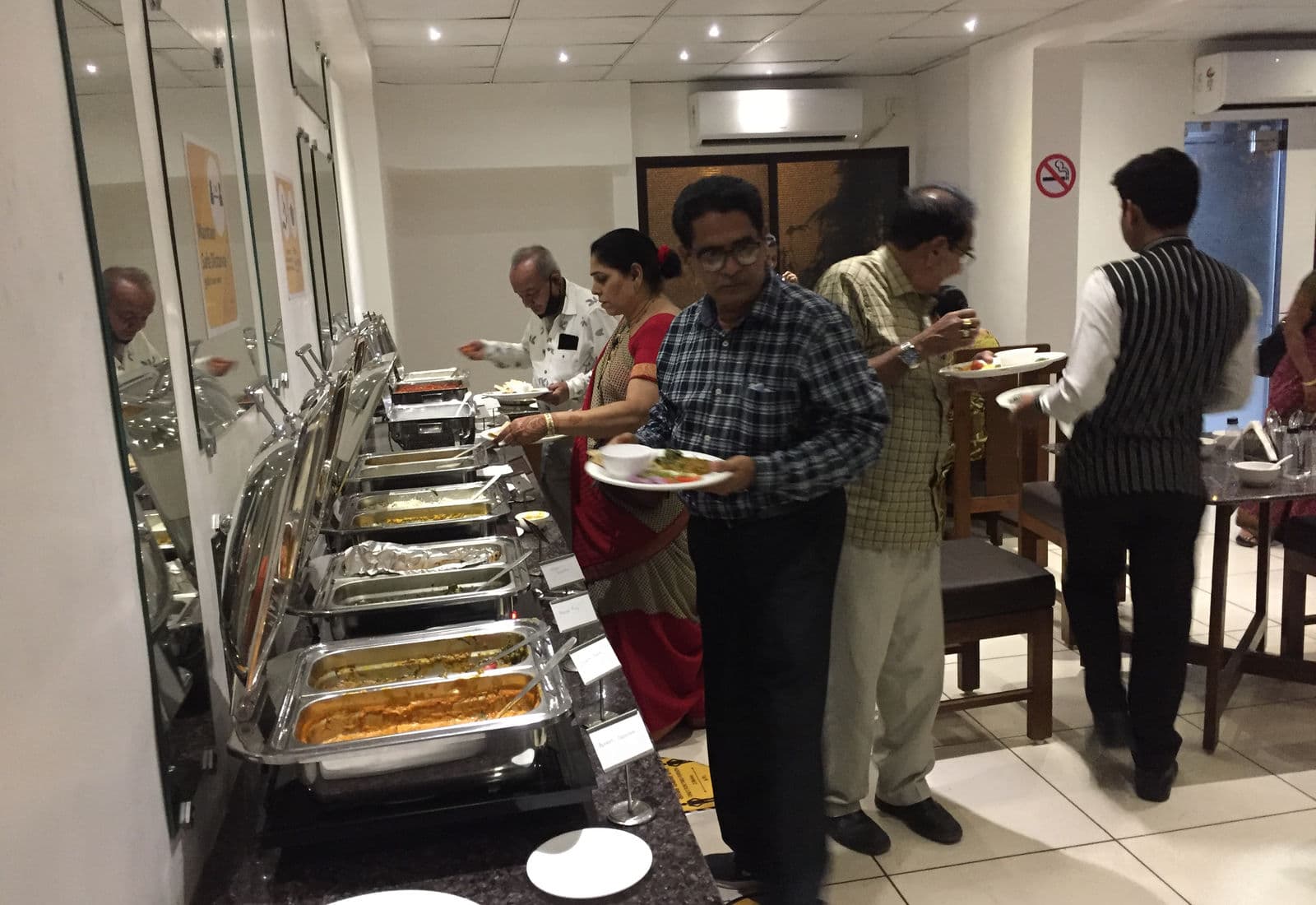 Breakfast buffet at Hotel Hospice