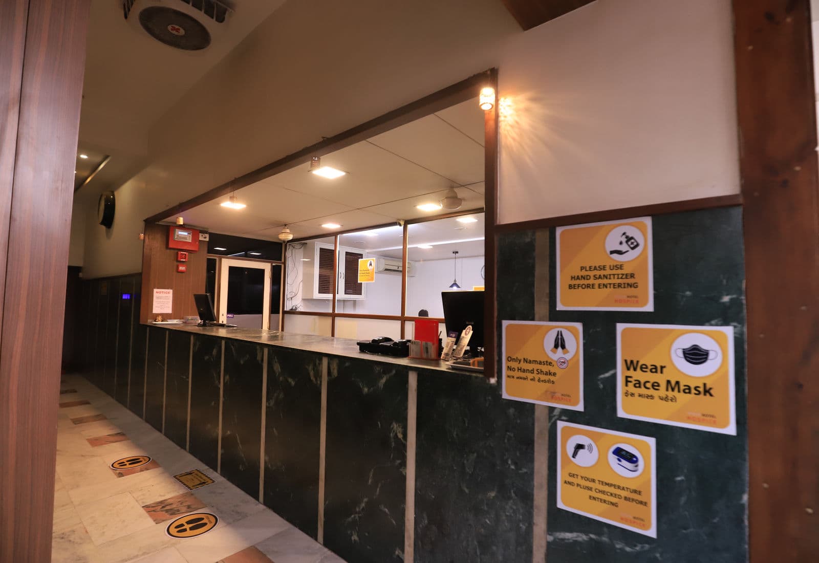 Reception desk at Hotel Hospice